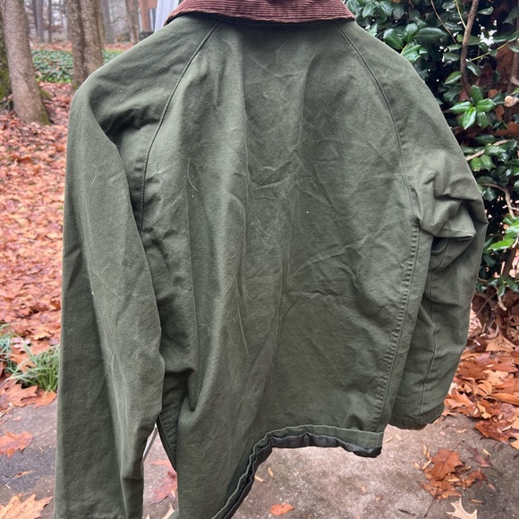 St. John's Bay Olive Jacket with Corduroy Collar - Picture 3 of 3